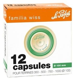 Boîte de 12 capsules / couvercles 100mm pour terri