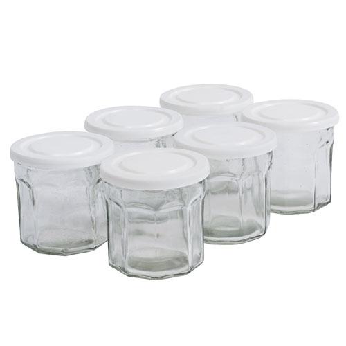 Bocal de conservation en verre transparent couverc