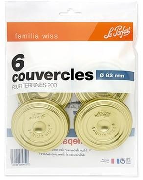 Set de 6 couvercles 82mm pour terrine - Familia Wiss Set de 6 couvercles 82mm pour