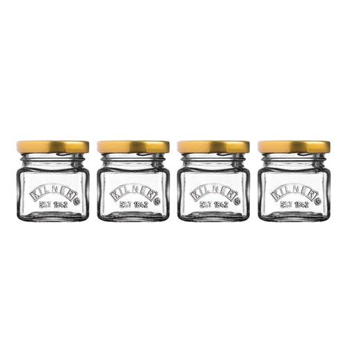 Pot à confiture en verre lot de 4 Kilner L 5 x P 5