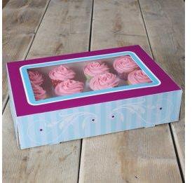 Boite pour 12 Cupcakes 36x25x8 cm Boite pour 12 Cupcakes 36x25x8
