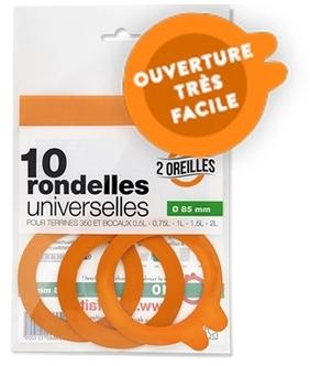 Set de 10 rondelles universelles 2 oreilles 85mm -