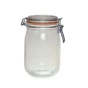 Bocal en verre avec couvercle - Lot de 6 1L