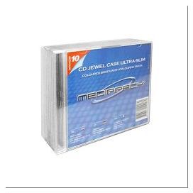 PACK 10 BOITIERS CD SLIM 1CD TRANSPARENTS