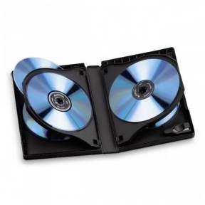 Boitiers 5 DVD 22 mm noir, 10 pièces