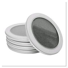 PACK 5 BOITIERS METAL ROND AVEC FENETRE POUR 1 CD