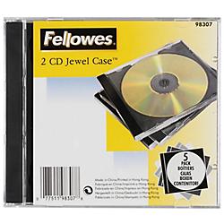 Boîtier double CD et DVD Fellowes 5 / Paquet