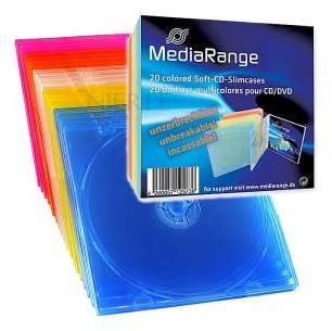 MediaRange Colour Slim Boitiers de CD pour 1 CD, p
