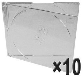 Boitiers double CD slim 5,2 mm, 10 pièces - transp