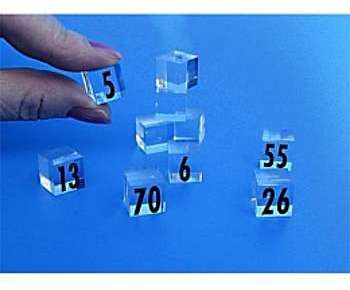 Lot de 25 cubes de balisage de vitrine Lot de 25 cubes de balisage