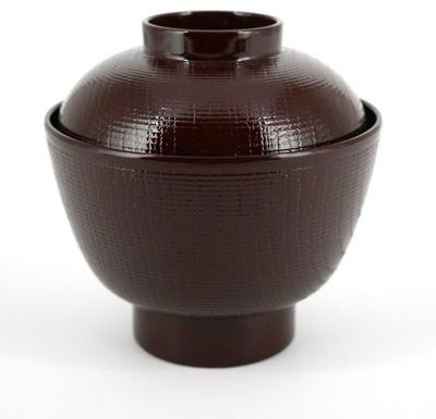 Bol rouge à soupe Miso japonais en résine 16M84708
