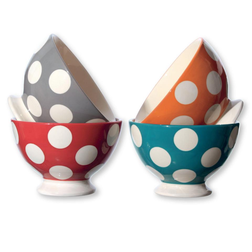 Bols en faïence couleurs assorties 65cl - Coffret