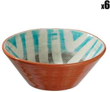 Pomax - 6 Bols Tribal en faïence multicolores - D 16 Pomax - 6 Bols Tribal en faïence