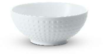 Bol 45cl en porcelaine blanche reliefs géométriques Bol 45cl en porcelaine blanche