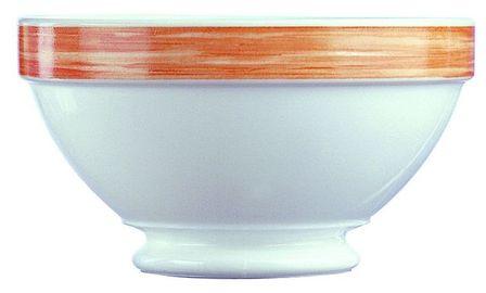 Bol empilable blanc orange 51cl - Brush orange - Arcoroc Bol empilable blanc orange