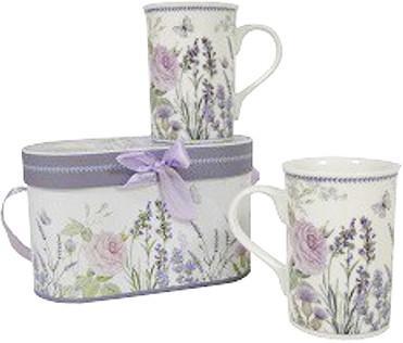 Coffret cadeau 2 mugs Lavande
