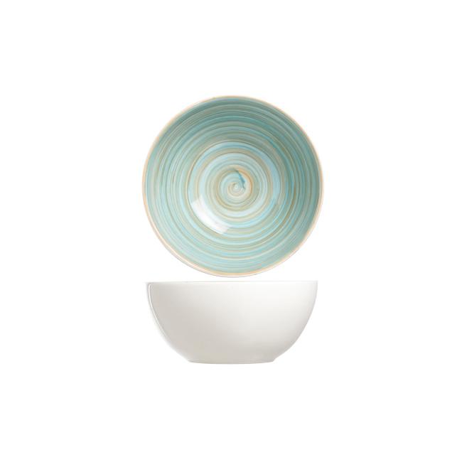 Bol rond blanc et bleu 14 5cm - A l unité - Turbolino Bol rond blanc et bleu 14