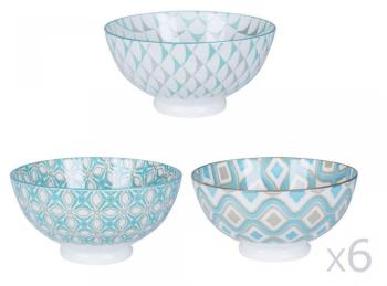 Coupelle en porcelaine D 11 5cm motifs assortis - Lot Coupelle en porcelaine D 11
