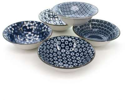 Set de 5 bols traditionnels japonais avec motifs d
