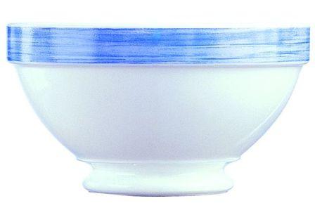 Bol empilable blanc bleu 51cl - Brush bleu - Arcoroc Bol empilable blanc bleu 51cl