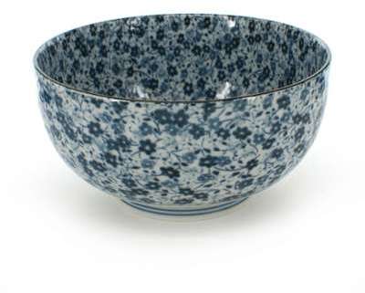 Petit bol de riz traditionnel japonais BLUE FLOWER