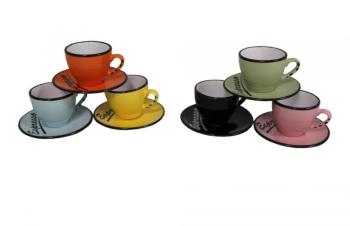 Set 6 tasses et sous tasses Expresso (Lot de 6) Set 6 tasses et sous tasses
