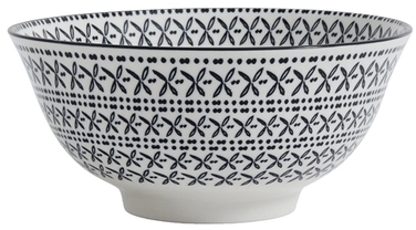 Bol en céramique blanc motifs noirs Inca Nordal Di