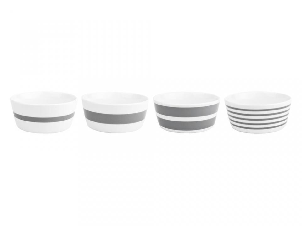 Bol en porcelaine à rayures D.13 cm - Set de 4 STR