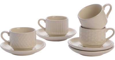 Tasse et sous tasse Mirage (Lot de 4)