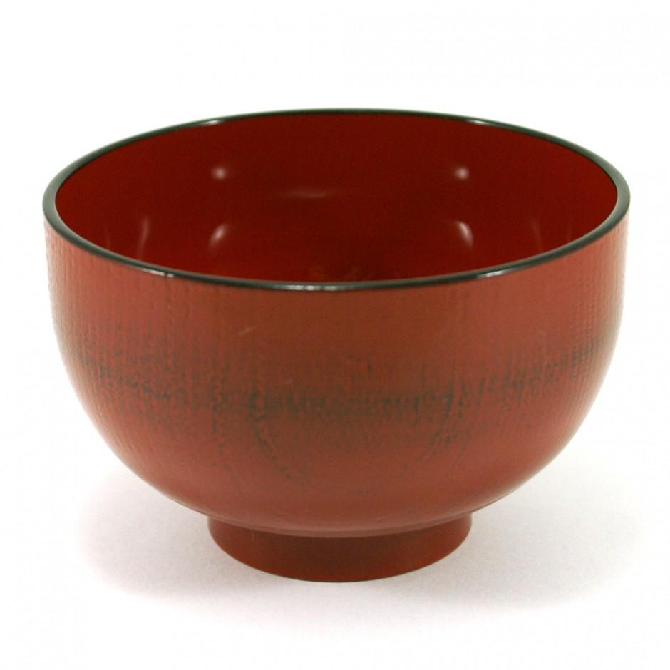 Bol en résine rouge pour soupe miso 1510-01 RD