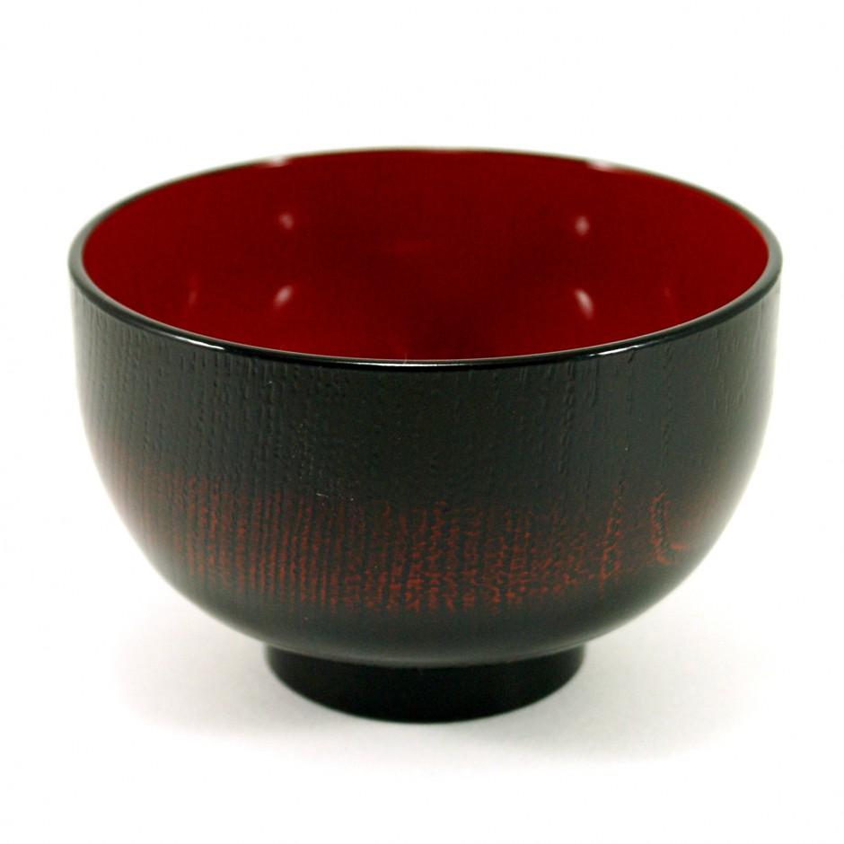 Bol noir en résine pour soupe miso 1510-02 bk
