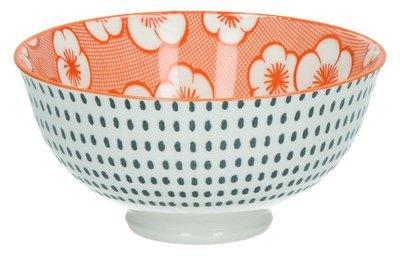 Bol en porcelaine imprimé fleuri - Lot de 6 OKIDOKI Bol en porcelaine imprimé