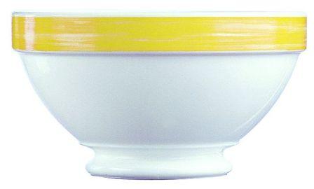 Bol empilable blanc jaune 51cl - Brush jaune - Arcoroc Bol empilable blanc jaune