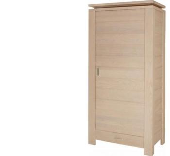 Bonnetière 1 porte 1 tiroir chêne blanc pierre