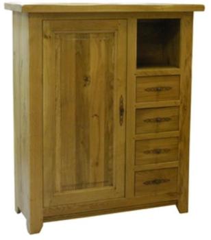 Farinier chêne1 porte 4 tiroirs Bastide