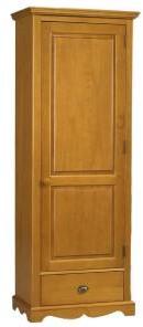 Armoire Bonnetière Pin Massif Miel de Style Anglai