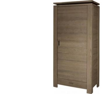 Bonnetière 1 porte 1 tiroir chêne gris titane