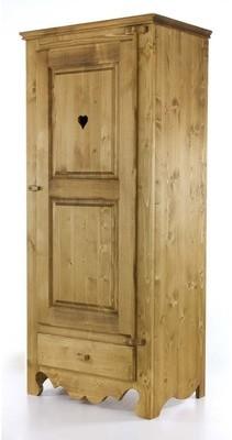 Bonnetiere 1 porte 1 tiroir pin massif
