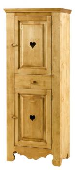 Bonnetiere pin massif 2 portes 1 tiroir 170 cm