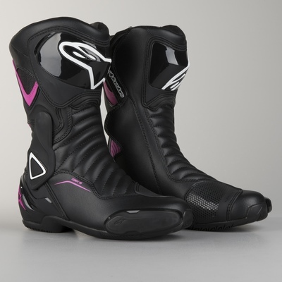 Bottes MC Alpinestars SMX-6 V2 Femme Noir-Blanc