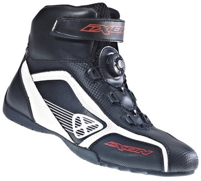Basket moto ixon assault noir blanc rouge