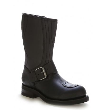 Chaussures moto cuir noir bouts coqués renforts sé