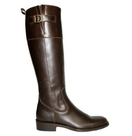 Bottes cavalières cuir marron