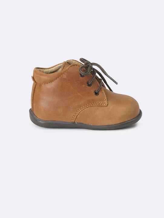 Bottines bébé en cuir marron clair Bottines bébé en cuir marron