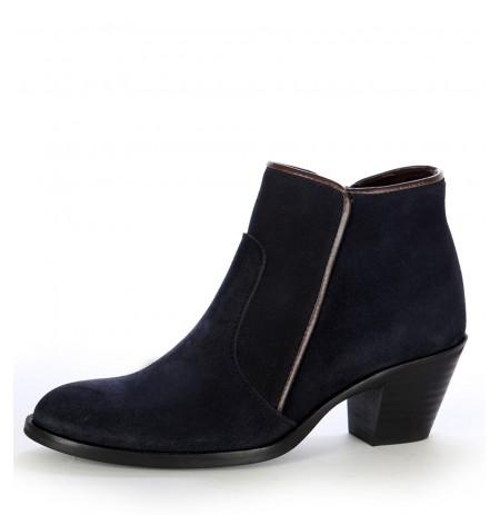 Bottines femme bleu marine