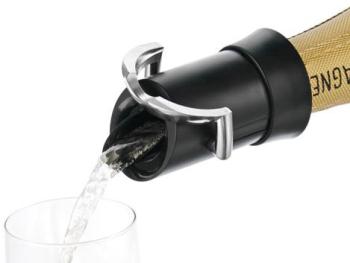 Champagne Saver noir verseur anti-goutte - Vacuvin Champagne Saver noir verseur