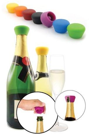 12 bouchons à champagne en silicone - différentes