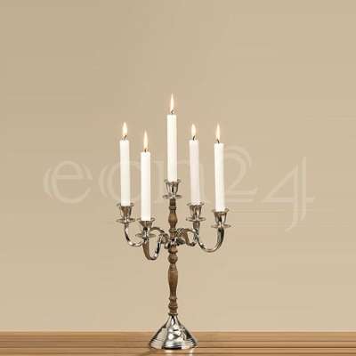 Chandelier à 5 flammes Victas avec du bois 40 cm Chandelier à 5 flammes Victas
