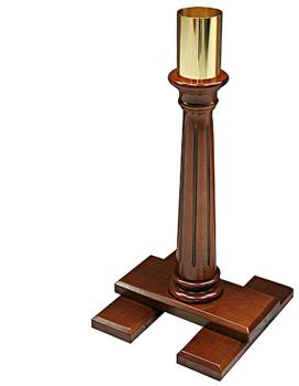 Base cierge en bois noyer Base cierge en bois noyer