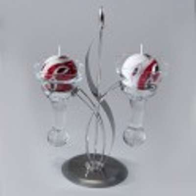 Bougeoir double s argent 32 cm Bougeoir double s argent 32